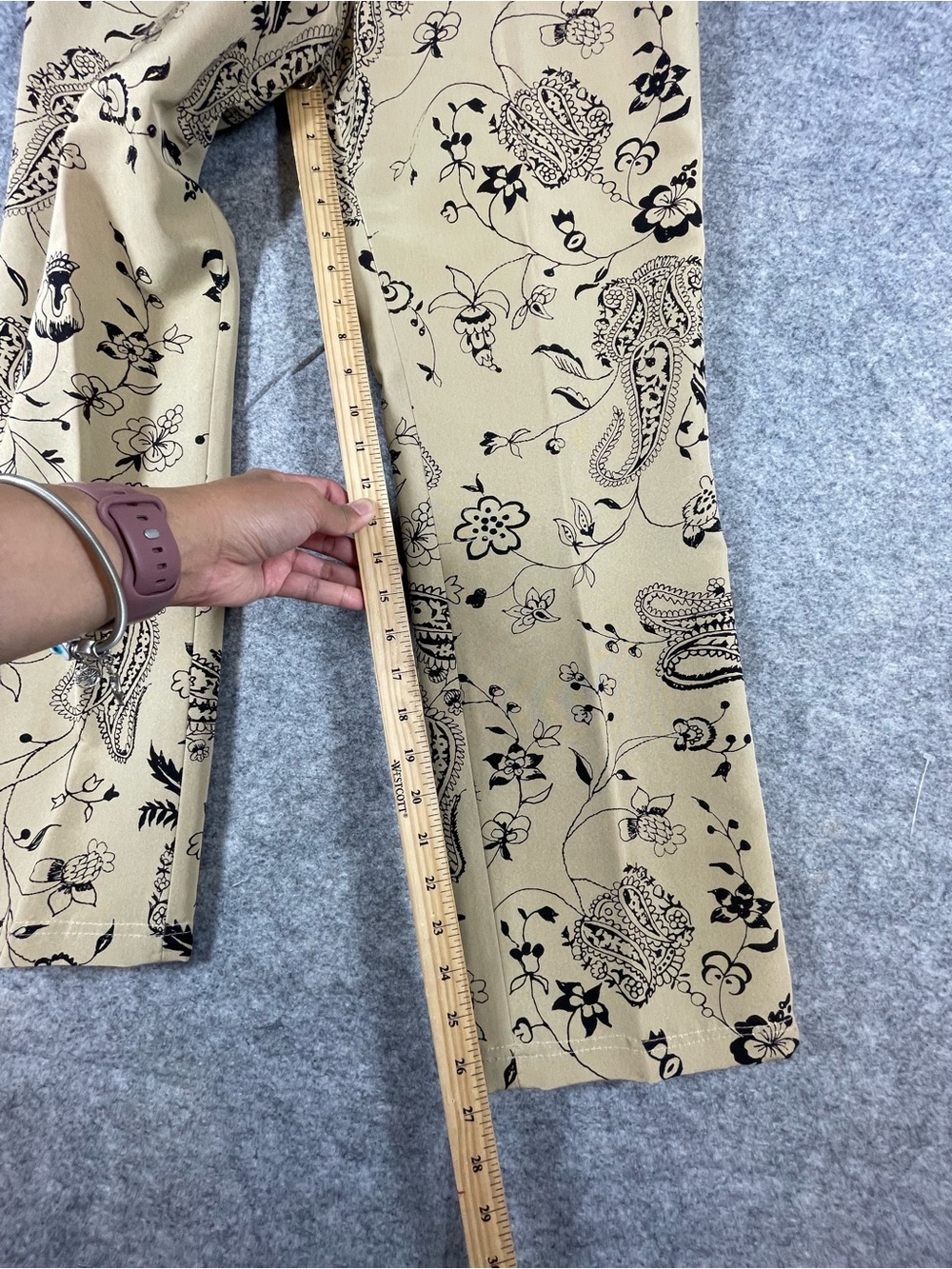 Vintage Barry Bricken Silk Blend Floral Paisley Pants Size 4 Boho Festival Chic - Picture 10 of 16